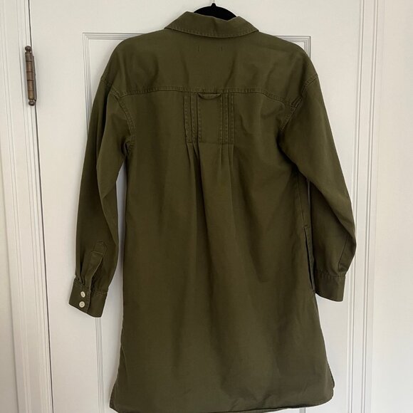 Madewell Mini Shirtdress in Loden Green | Size XXS - Picture 6 of 9